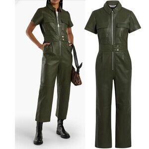 Walter Baker - Ellie - Lambskin - Olive Green Boiler Suit, Woman’s Size Large